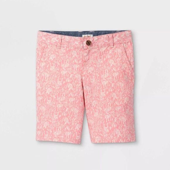 Boys' Flat Front Chino Shorts Light Pink Belt Loops Breathable Fabric NWT - Picture 1 of 6